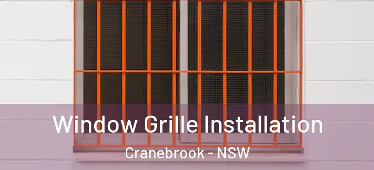  Window Grille Installation Cranebrook - NSW