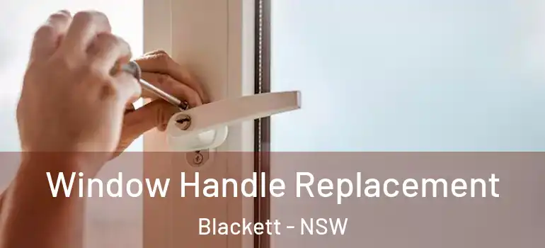  Window Handle Replacement Blackett - NSW