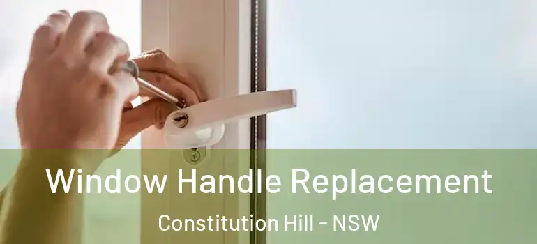 Window Handle Replacement Constitution Hill - NSW