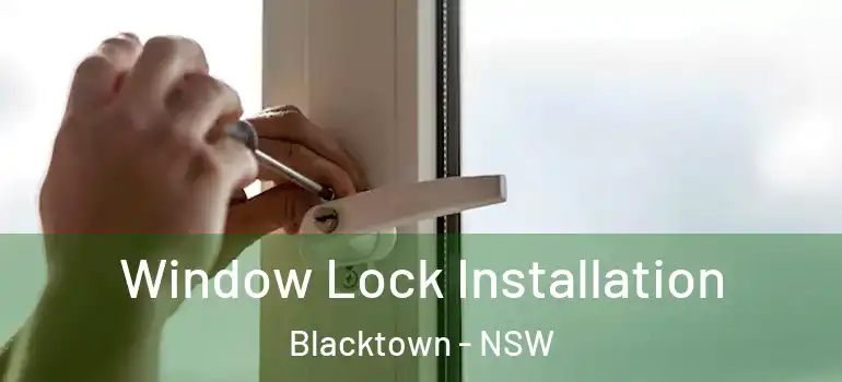 Window Lock Installation Blacktown - NSW