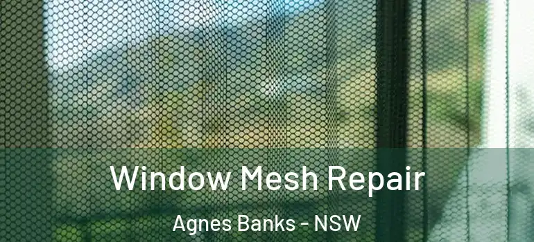  Window Mesh Repair Agnes Banks - NSW