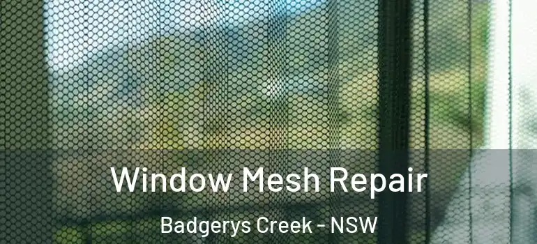 Window Mesh Repair Badgerys Creek - NSW
