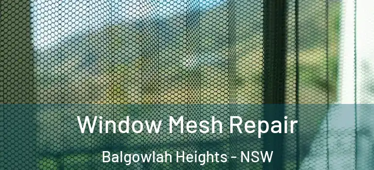 Window Mesh Repair Balgowlah Heights - NSW