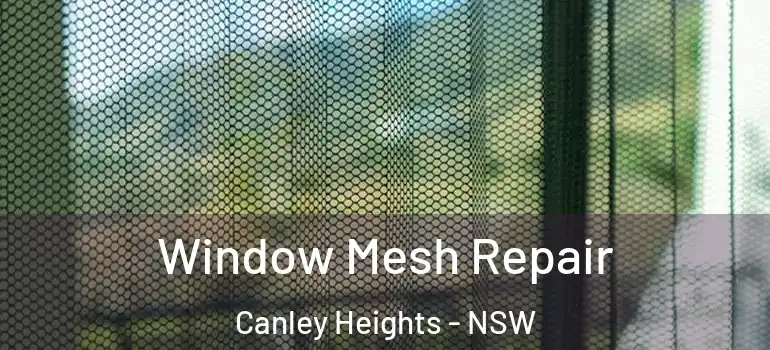 Window Mesh Repair Canley Heights - NSW