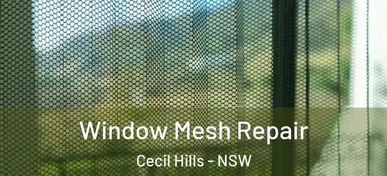  Window Mesh Repair Cecil Hills - NSW
