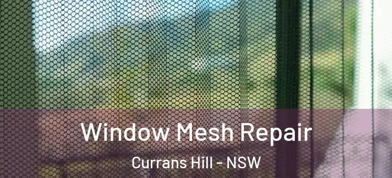 Window Mesh Repair Currans Hill - NSW
