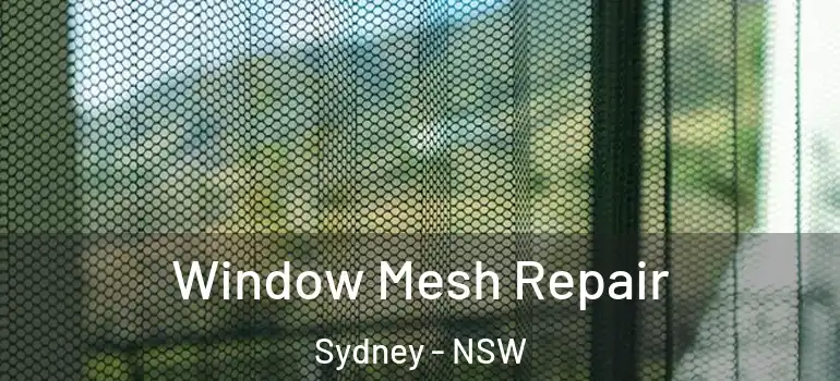 Window Mesh Repair Sydney - NSW