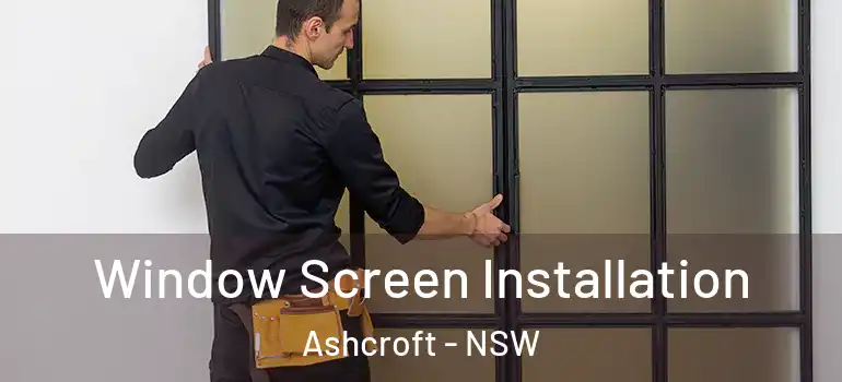 Window Screen Installation Ashcroft - NSW