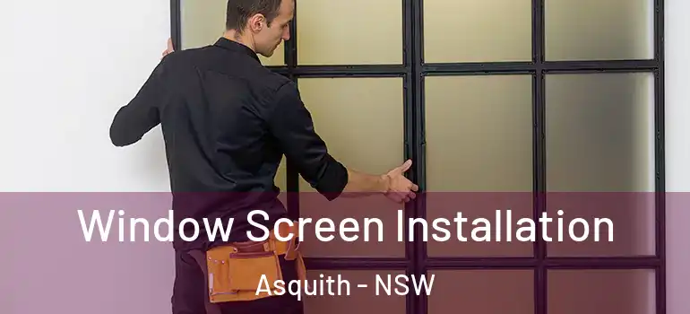 Window Screen Installation Asquith - NSW