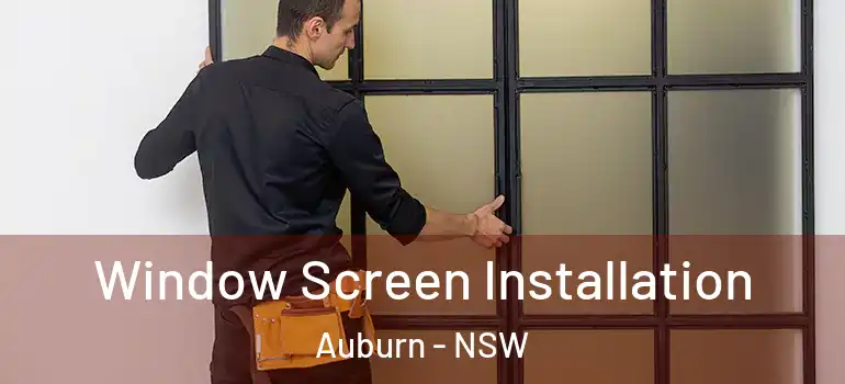 Window Screen Installation Auburn - NSW