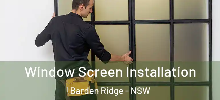 Window Screen Installation Barden Ridge - NSW