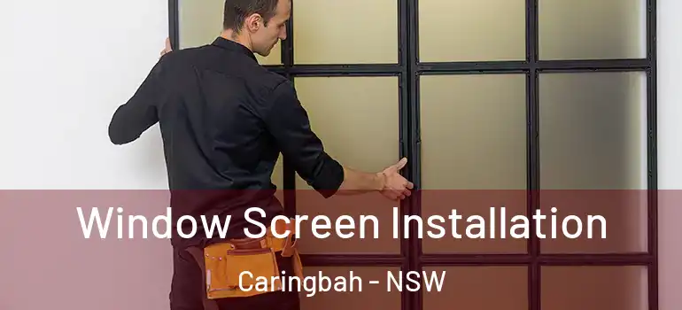 Window Screen Installation Caringbah - NSW