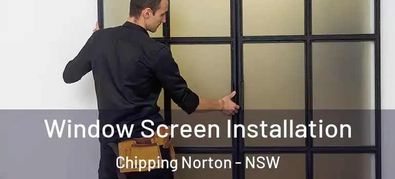 Window Screen Installation Chipping Norton - NSW