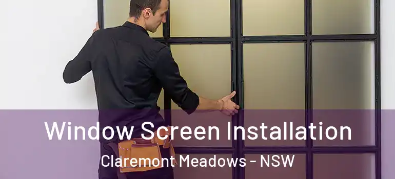 Window Screen Installation Claremont Meadows - NSW